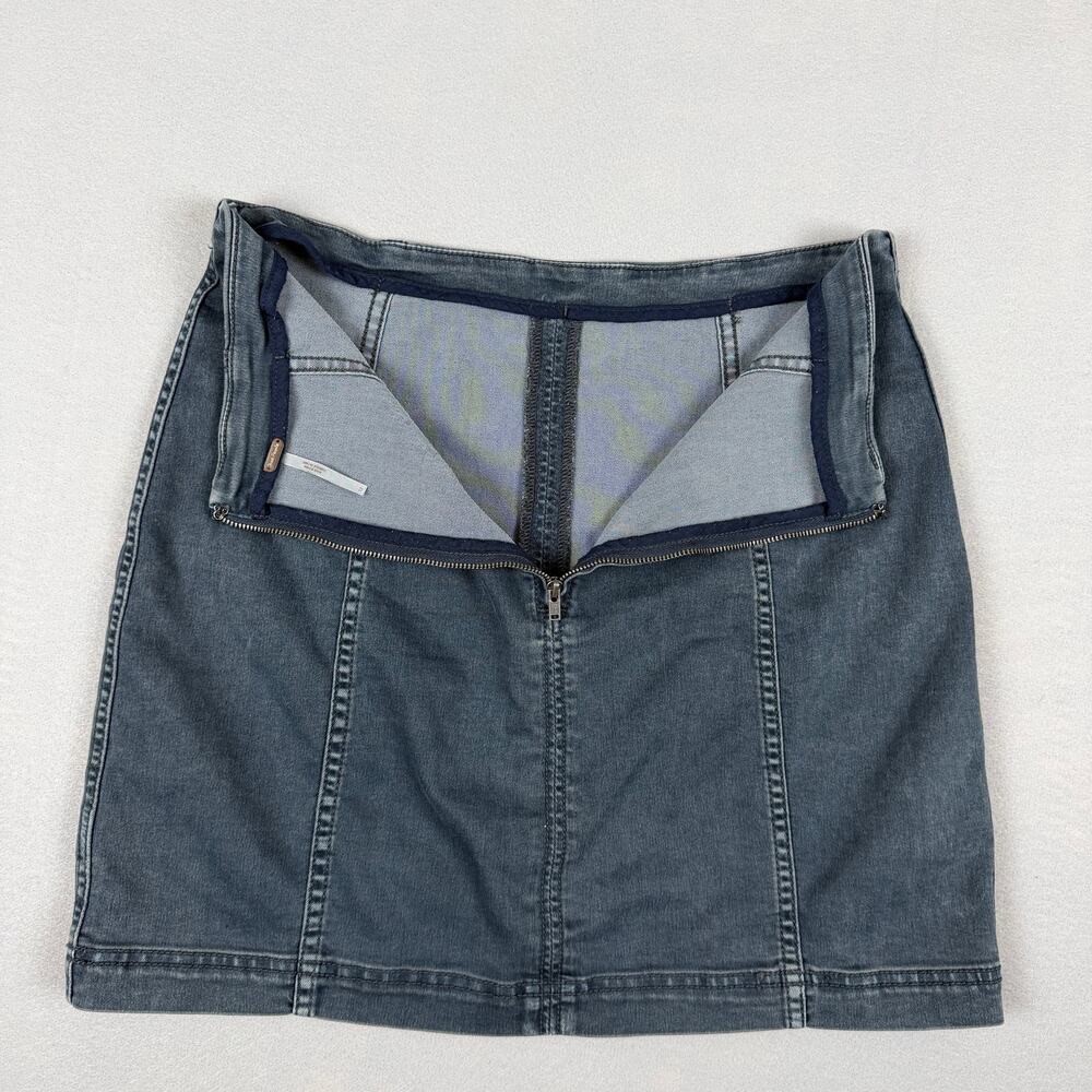 Free People Modern Femme Denim Mini Skirt US 12 soft stretch - Picture 5 of 6